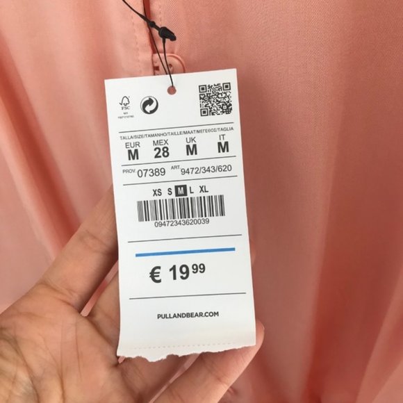 3/$25 Pull&Bear Button Front 3/4 Sleeve Blouse S - Picture 5 of 8